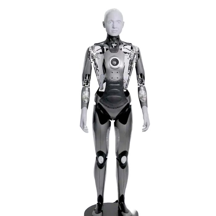Engineered Arts Ameca, humanoid robot, AI robot, realistic robot, expressive robot, advanced robotics, robot technology, human-robot interaction, artificial intelligence, robotics research, robot development, future of robotics, robot design, lifelike rob